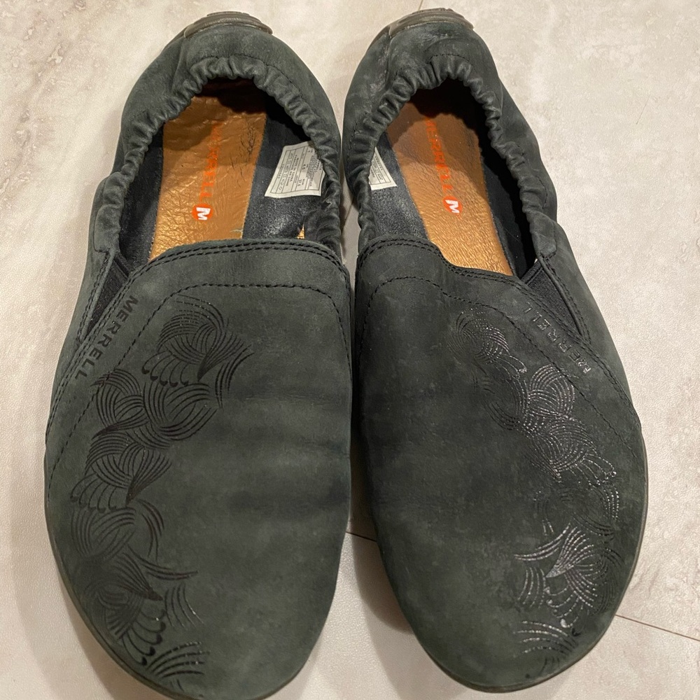 Merrell Swirl Glove Slip On Black Shoe